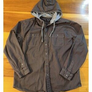 Molokai Surf Co Men’s Shirt Jacket With Good. XL. Brown. Button Up